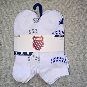 K-Swiss No Show 6 Pack Mens Socks Size 6-12.5